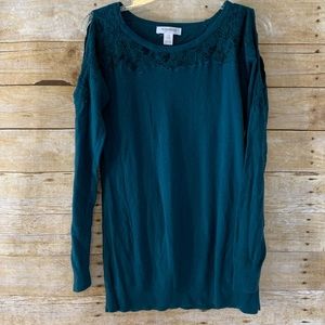 Motherhood Maternity Cold Shoulder Sweater EUC